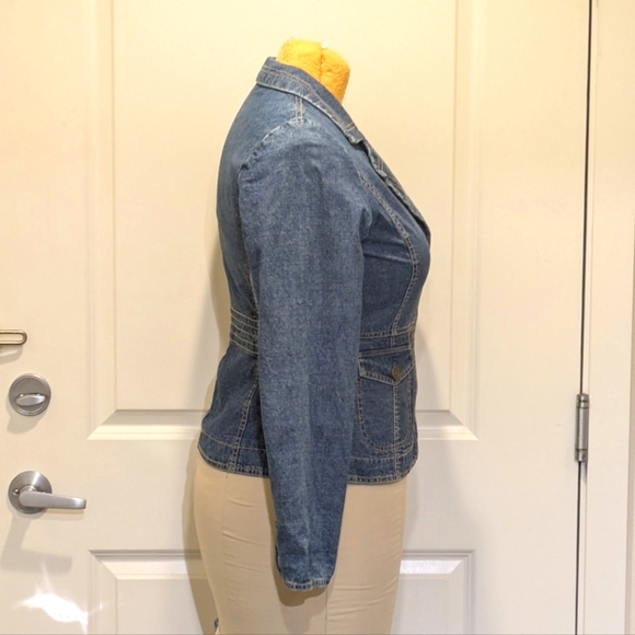 EUC Y2K Jessica Sport 10 Cotton Denim Crop Jacket - Picture 3 of 6
